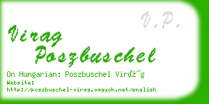 virag poszbuschel business card